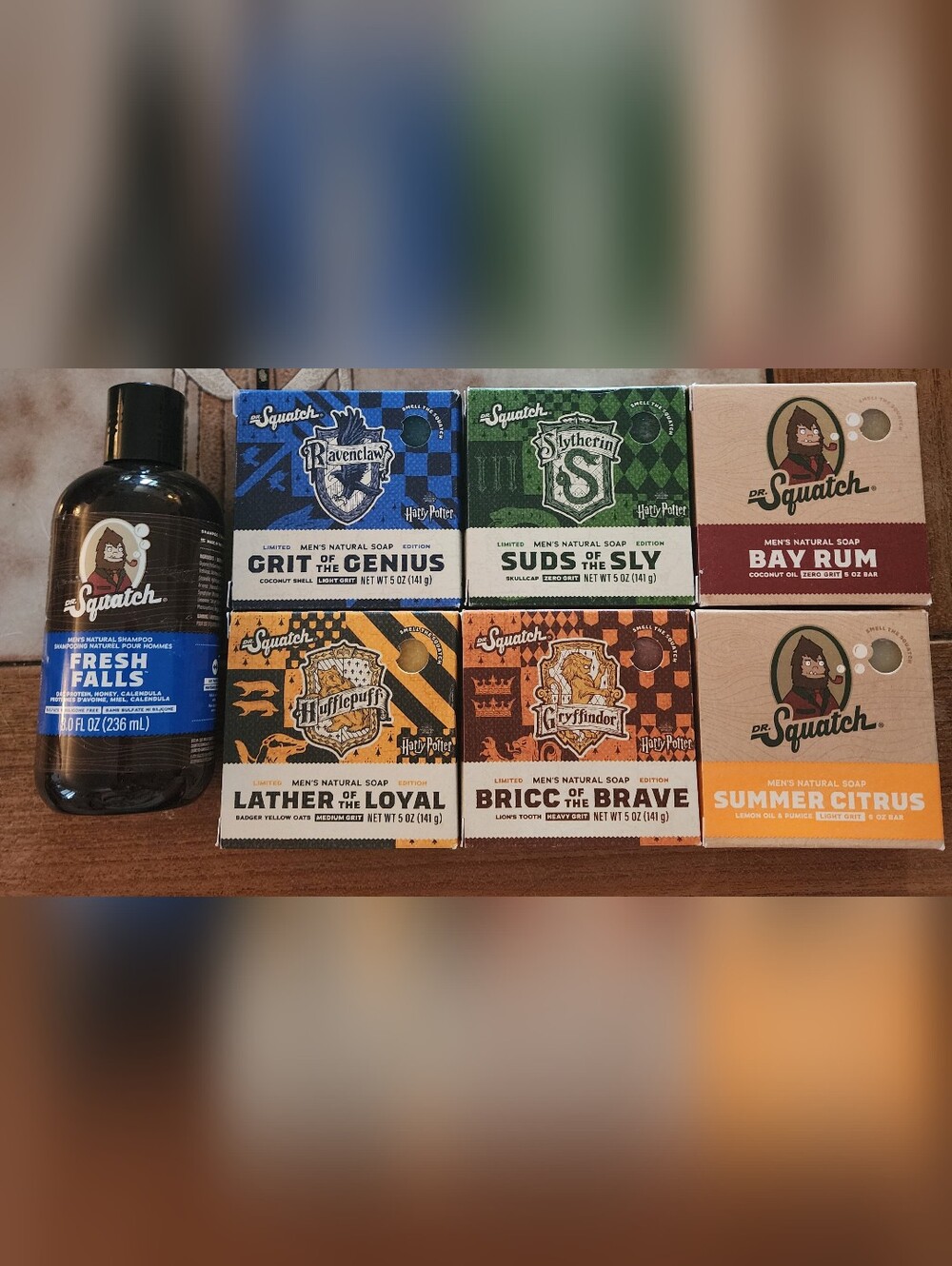 Dr. Squatch Lot 7 Items Includes Harry Potter Soap X 4, Soap X 2 & Shampoo NEW